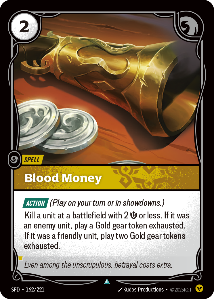 Blood Money — SFD — Uncommon — Spell