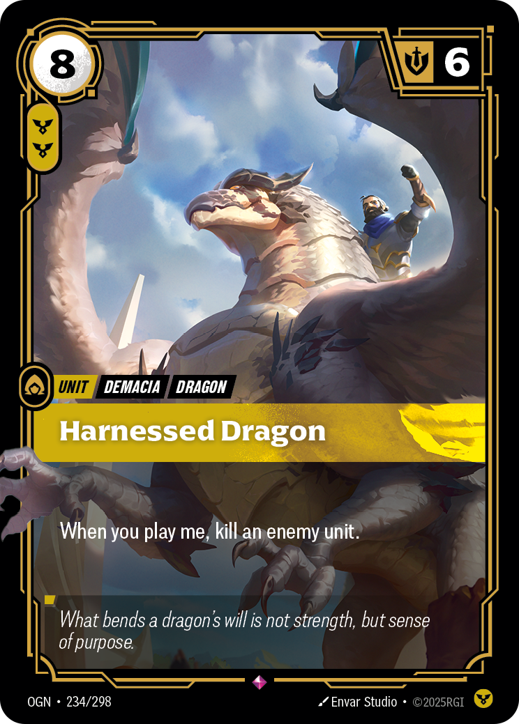 Harnessed Dragon — Origins — Rare — Unit