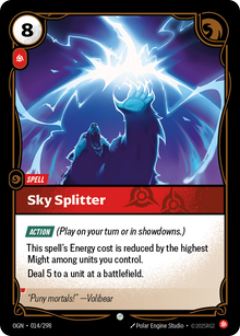 Sky Splitter — Origins — Common — Spell