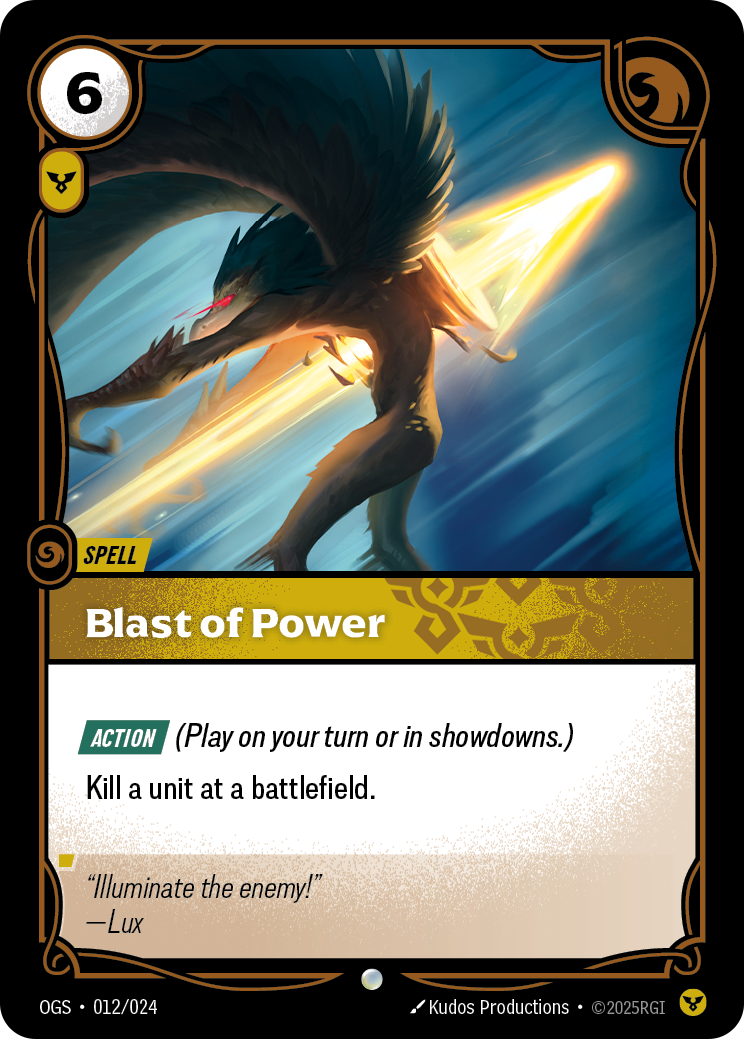 Blast of Power — Proving Grounds — Common — Spell