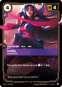 Irelia, Graceful — SFD — Rare — Unit