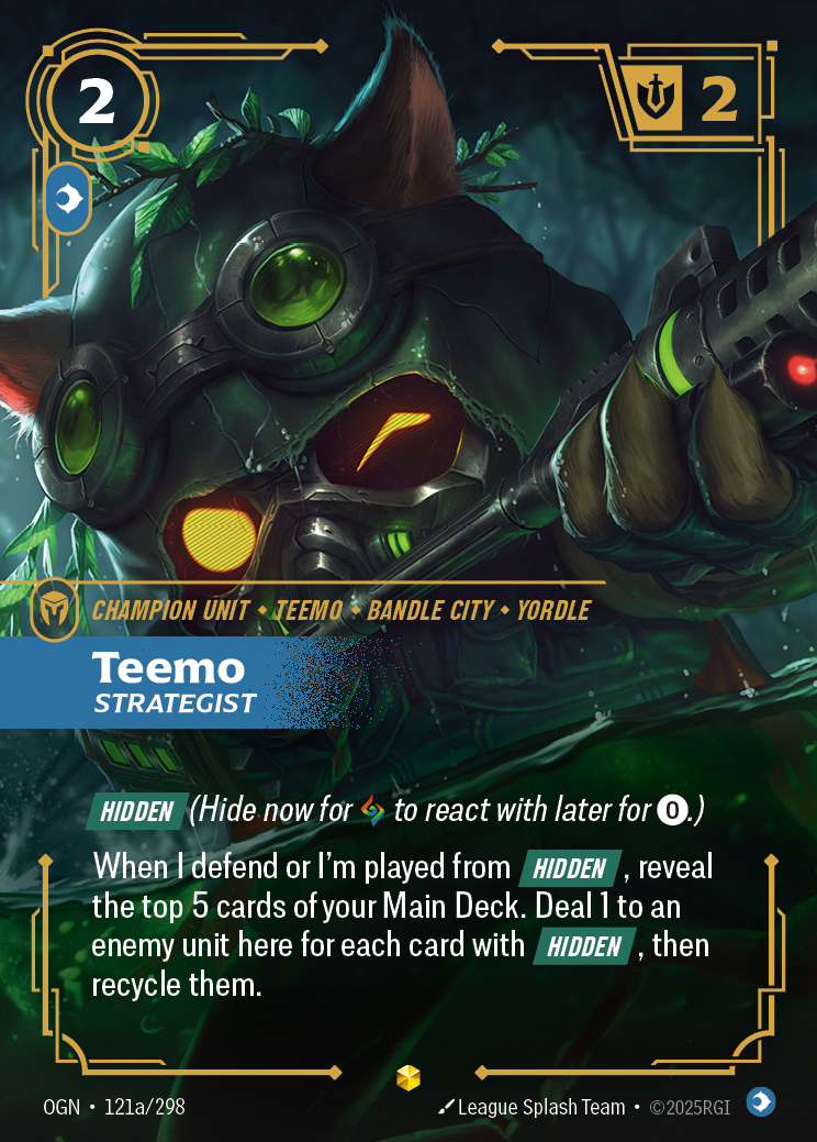 Teemo, Strategist — Origins — Showcase — Unit