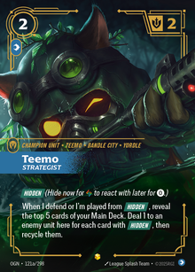 Teemo, Strategist — Origins — Showcase — Unit