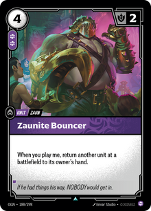 Zaunite Bouncer — Origins — Uncommon — Unit