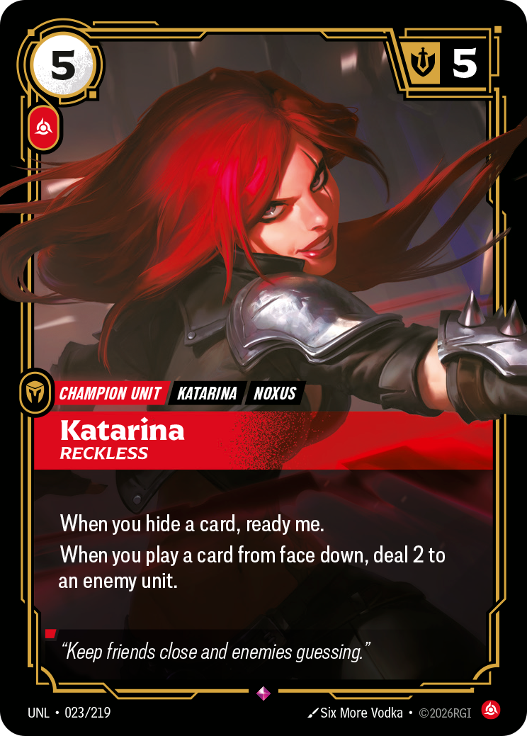 Katarina - Reckless — Unleashed — Rare — Unit
