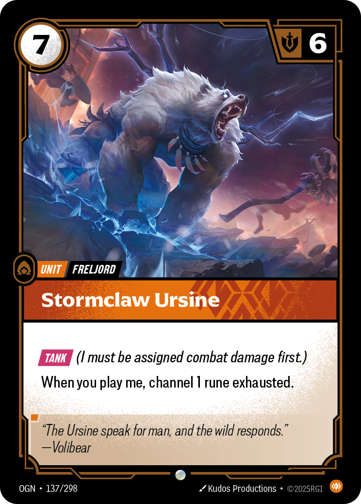 Stormclaw Ursine — Origins — Common — Unit