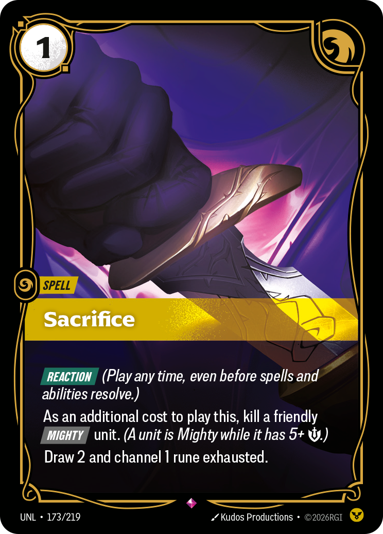 Sacrifice — Unleashed — Rare — Spell