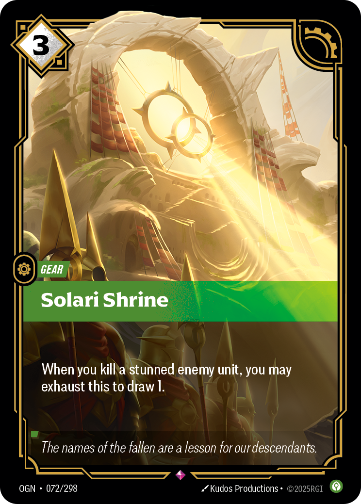 Solari Shrine — Origins — Rare — Gear