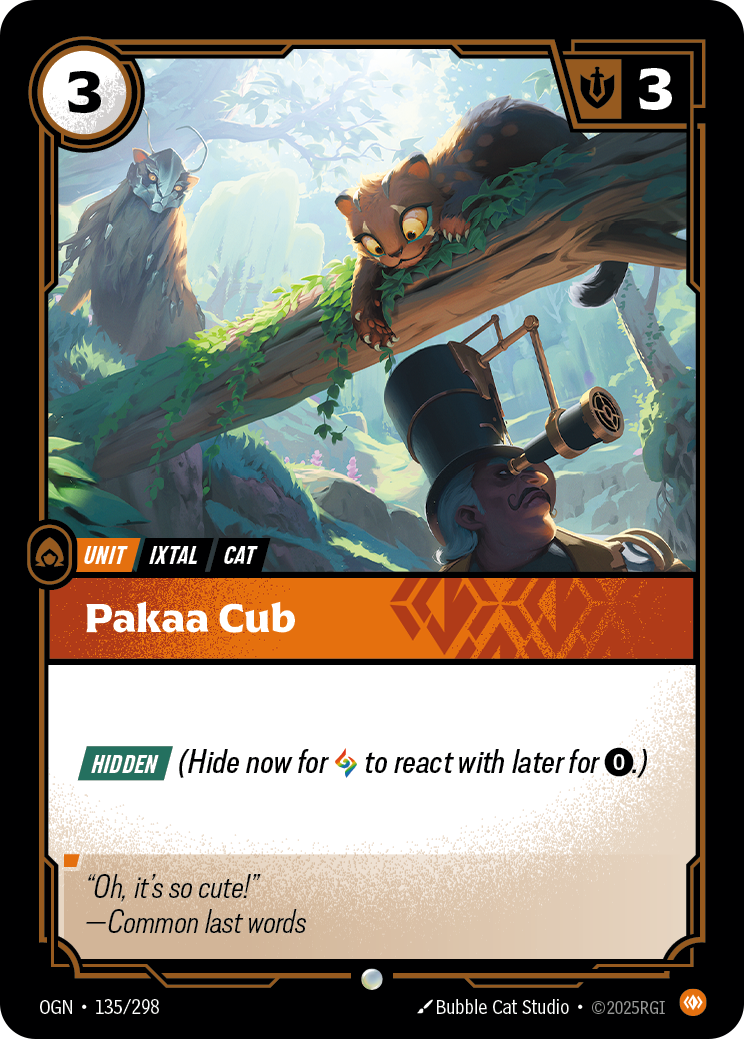 Pakaa Cub — Origins — Common — Unit