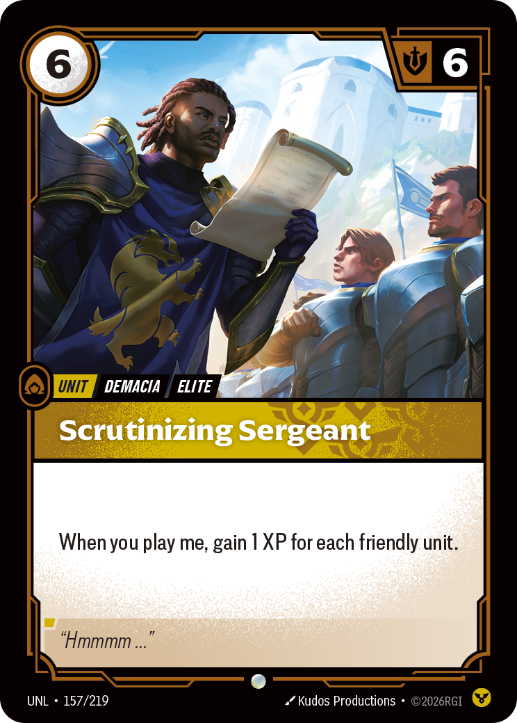 Scrutinizing Sergeant — Unleashed — Common — Unit