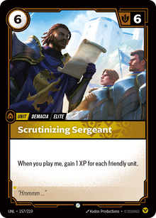 Scrutinizing Sergeant — Unleashed — Common — Unit