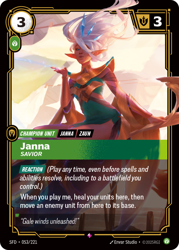 Janna, Savior — SFD — Rare — Unit