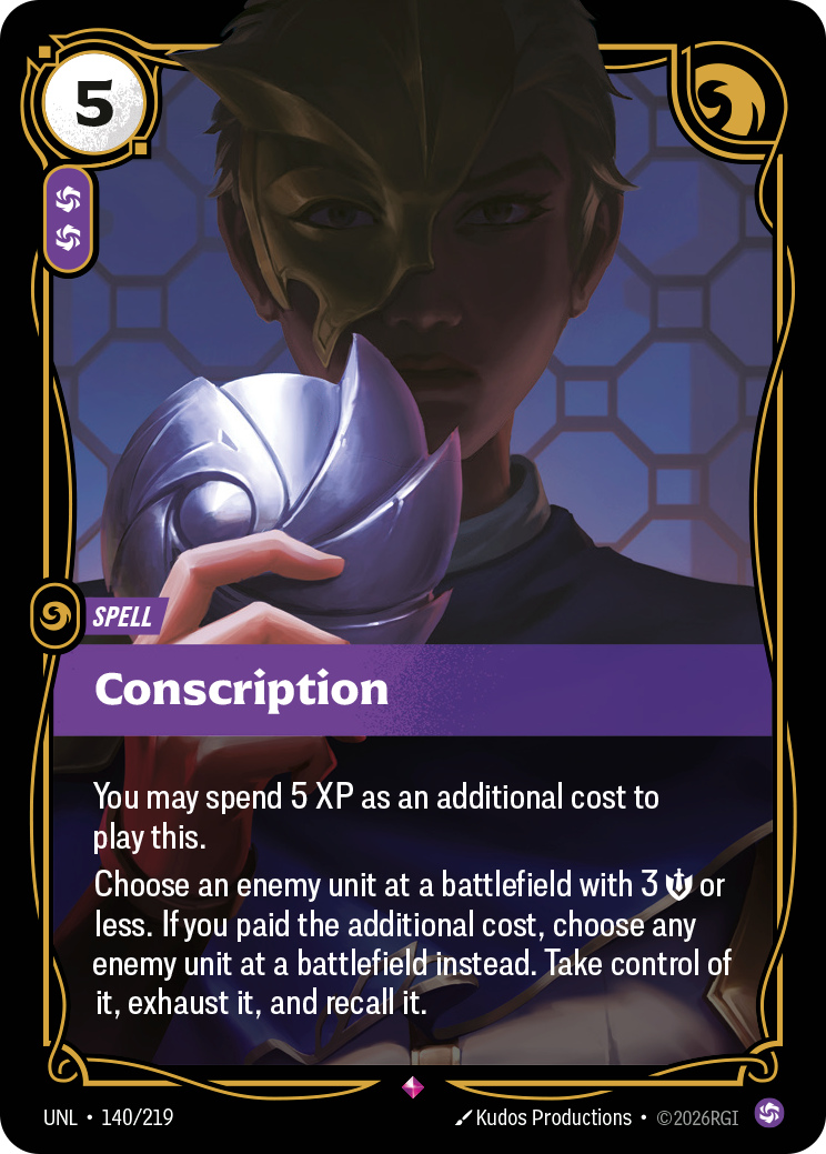 Conscription — Unleashed — Rare — Spell