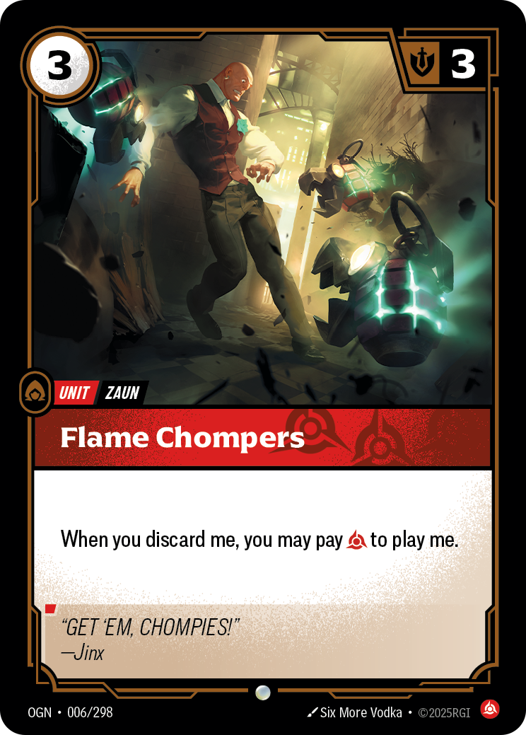 Flame Chompers — Origins — Common — Unit