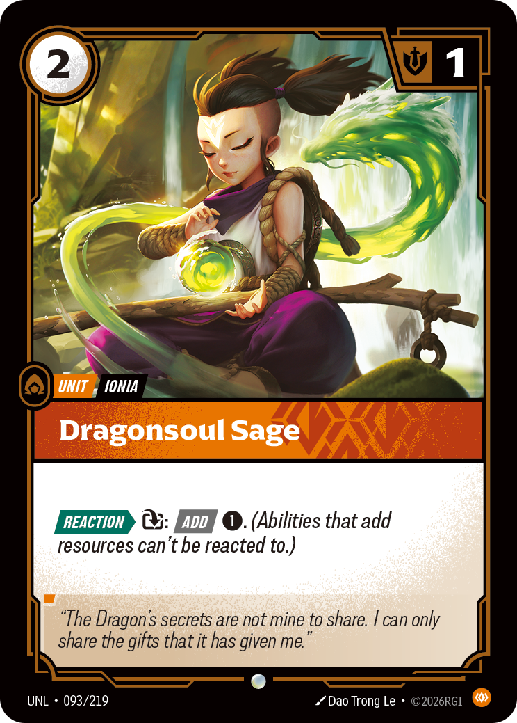 Dragonsoul Sage — Unleashed — Common — Unit