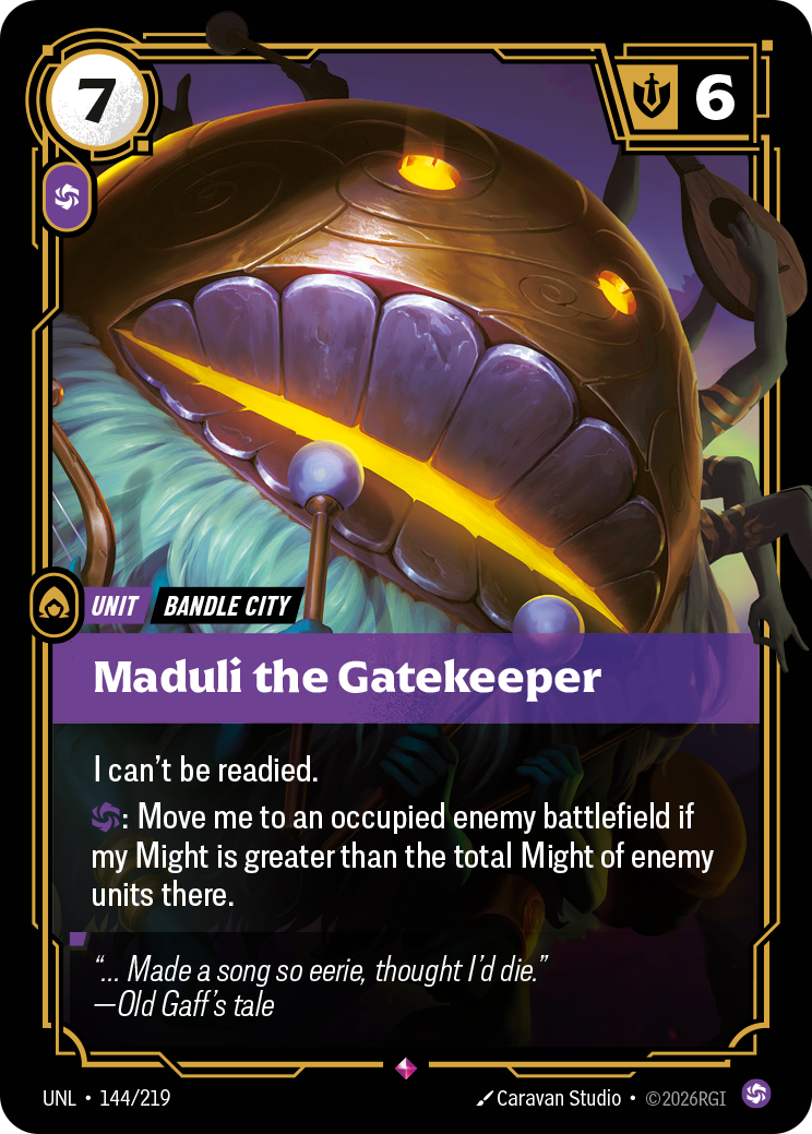 Maduli the Gatekeeper — Unleashed — Rare — Unit