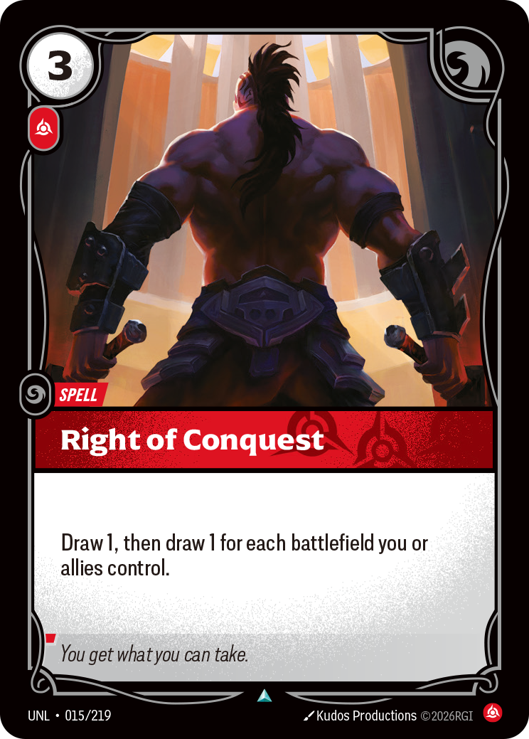 Right of Conquest — Unleashed — Uncommon — Spell