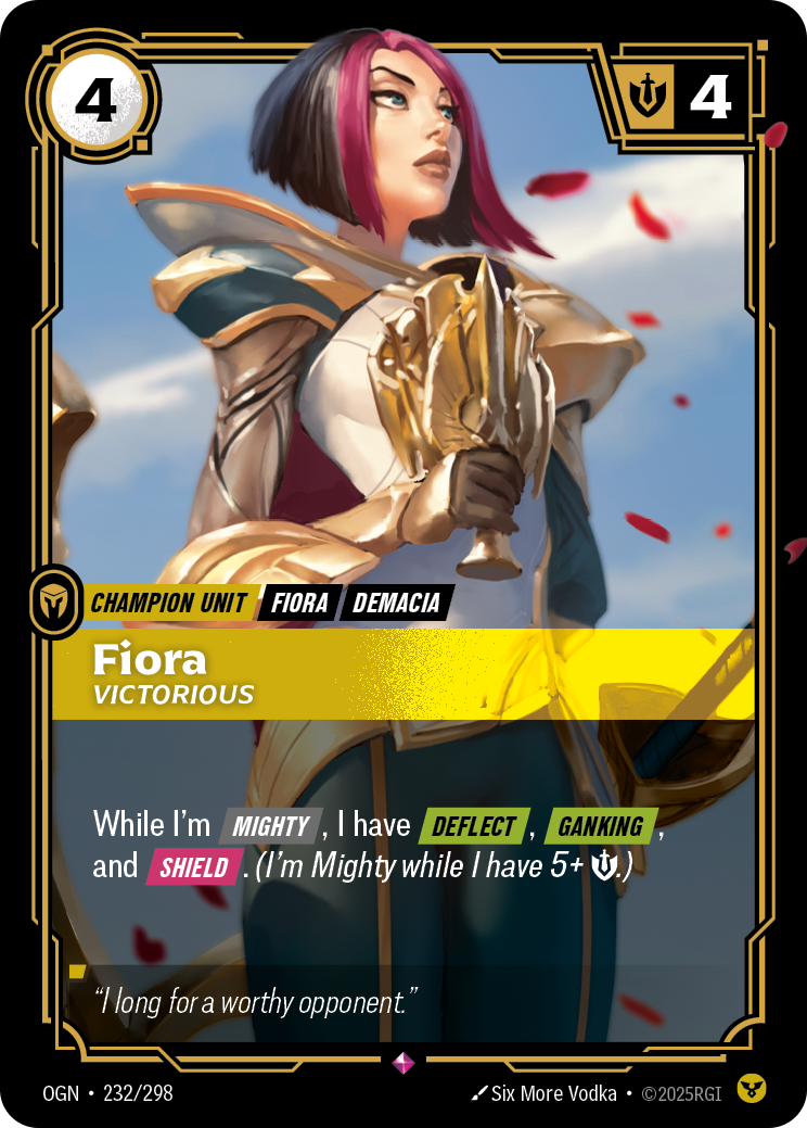Fiora, Victorious — Origins — Rare — Unit