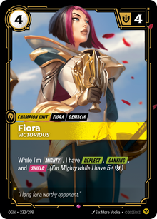 Fiora, Victorious — Origins — Rare — Unit