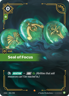 Seal of Focus — Origins — Epic — Gear