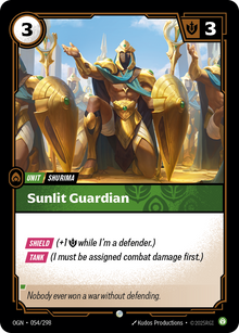 Sunlit Guardian — Origins — Common — Unit