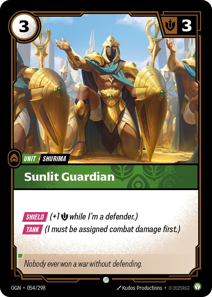 Sunlit Guardian — Origins — Common — Unit