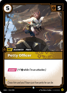 Petty Officer — Origins — Common — Unit