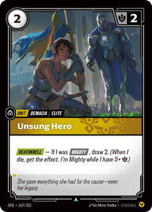 Unsung Hero — SFD — Uncommon — Unit