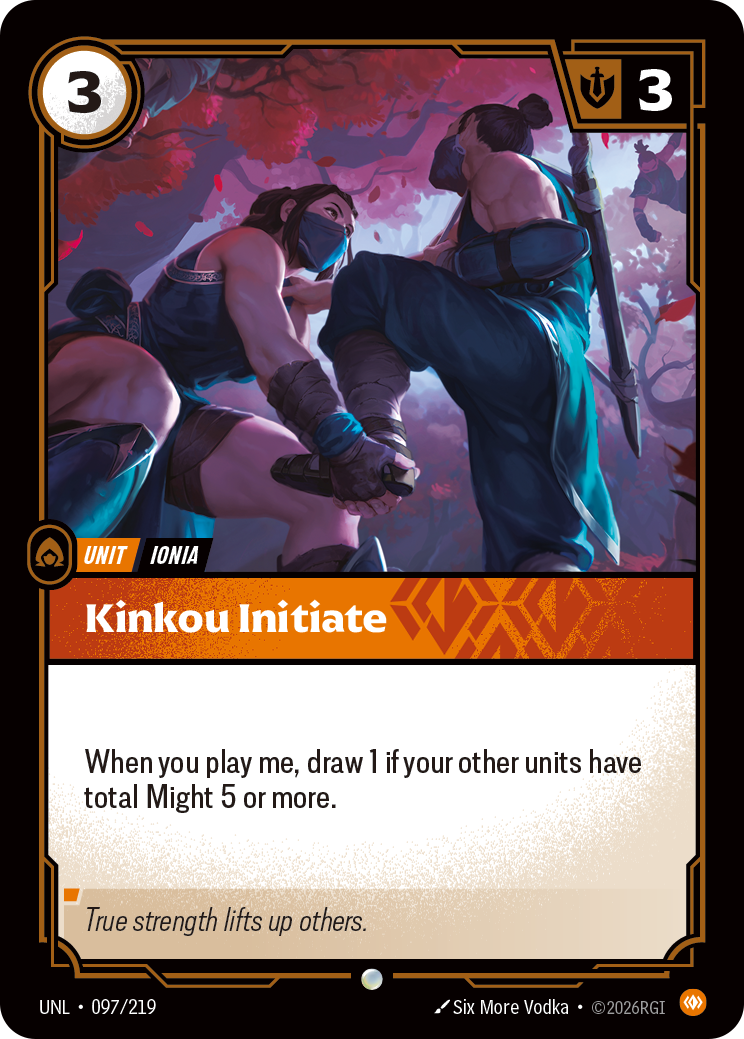 Kinkou Initiate — Unleashed — Common — Unit