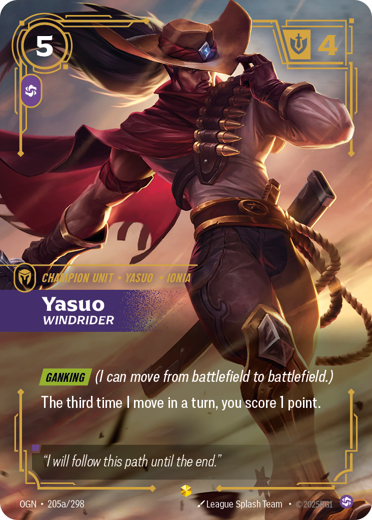 Yasuo, Windrider — Origins — Showcase — Unit
