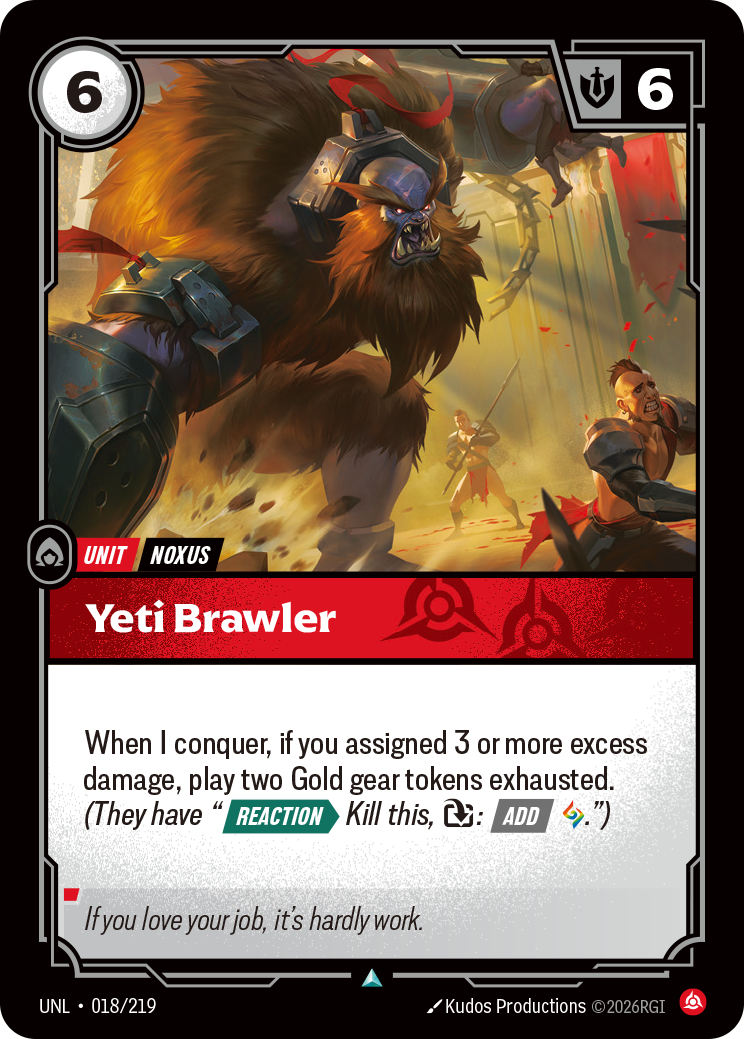 Yeti Brawler — Unleashed — Uncommon — Unit