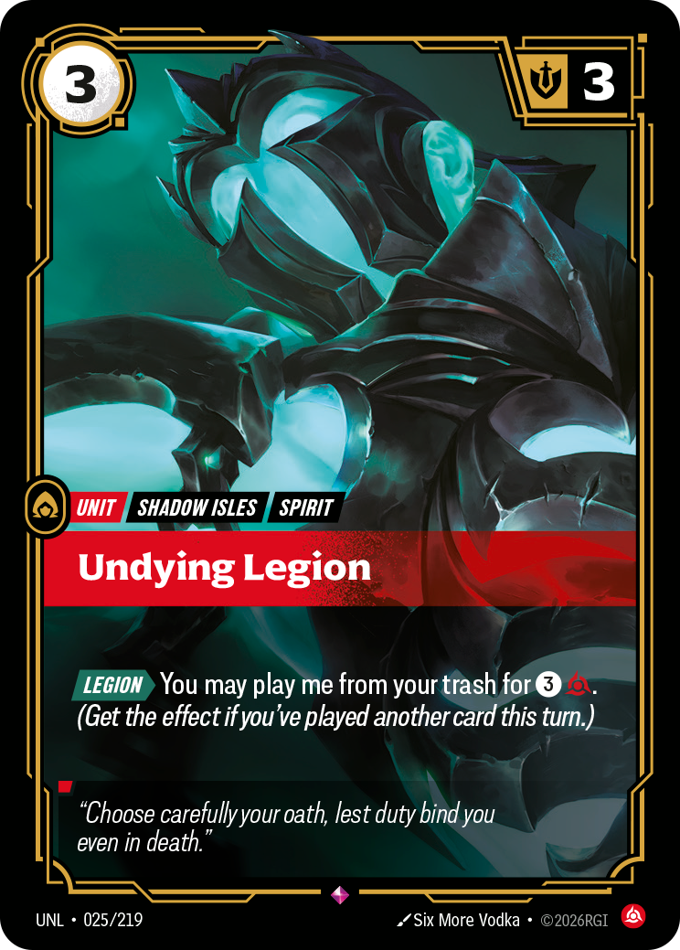 Undying Legion — Unleashed — Rare — Unit