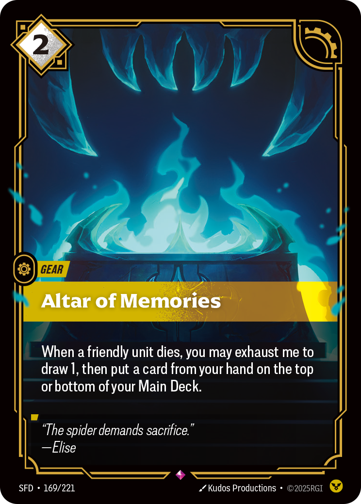 Altar of Memories — SFD — Rare — Gear
