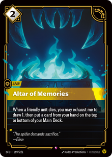 Altar of Memories — SFD — Rare — Gear