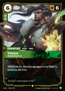Yasuo, Remorseful — Origins — Showcase — Unit