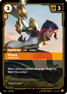 Fiora, Peerless — SFD — Rare — Unit