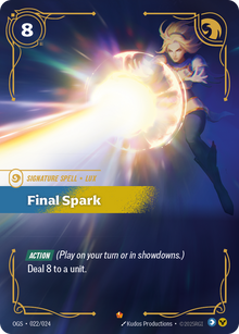 Final Spark — Proving Grounds — Epic — Spell