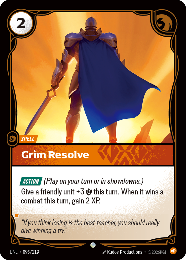 Grim Resolve — Unleashed — Common — Spell