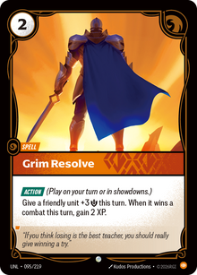 Grim Resolve — Unleashed — Common — Spell