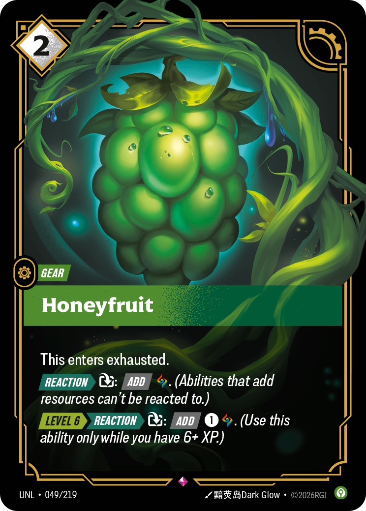 Honeyfruit — Unleashed — Rare — Gear
