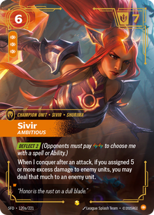 Sivir, Ambitious — SFD — Showcase — Unit