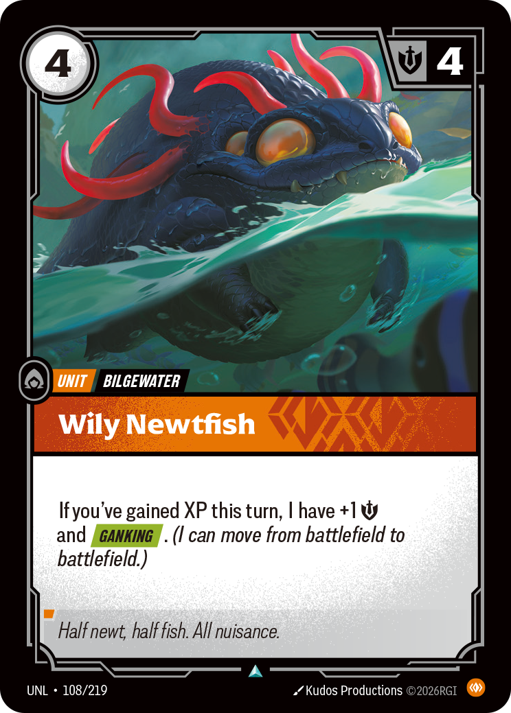 Wily Newtfish — Unleashed — Uncommon — Unit