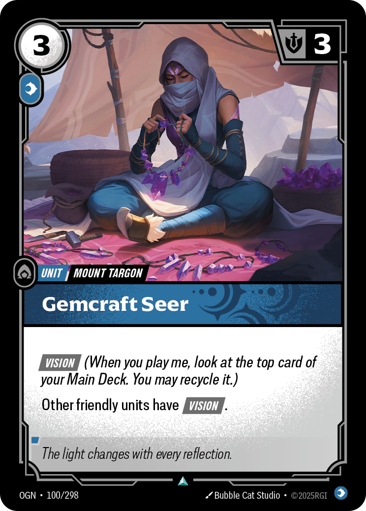 Gemcraft Seer — Origins — Uncommon — Unit