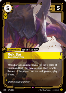 Rek'Sai, Swarm Queen — SFD — Rare — Unit