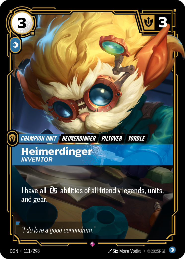 Heimerdinger, Inventor — Origins — Rare — Unit