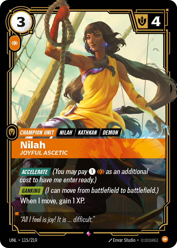 Nilah - Joyful Ascetic — Unleashed — Rare — Unit