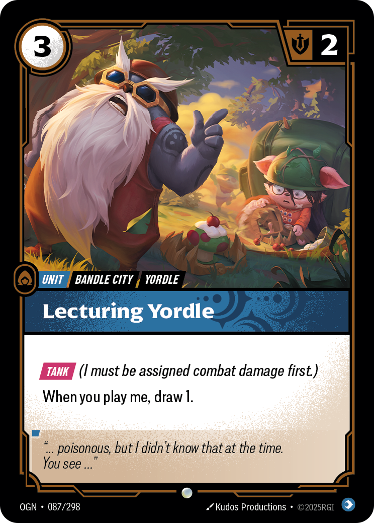 Lecturing Yordle — Origins — Common — Unit