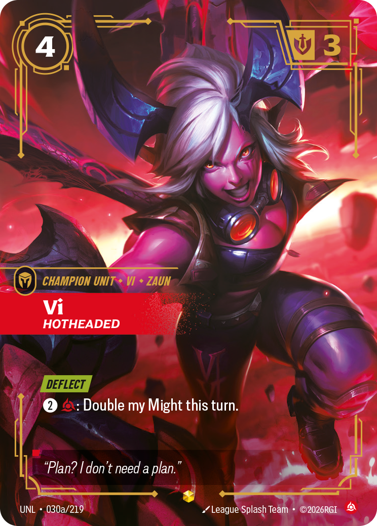 Vi - Hotheaded (Alternate Art) — Unleashed — Showcase — Unit
