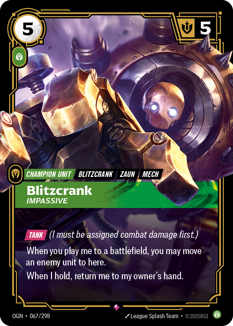 Blitzcrank, Impassive — Origins — Rare — Unit