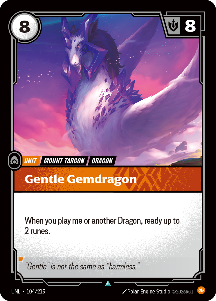 Gentle Gemdragon — Unleashed — Uncommon — Unit